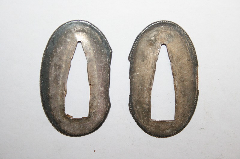 高級時代物切羽! 銀着せ切羽コレクション⑥ 分厚い!2枚1組拍卖