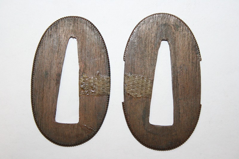 美品!高級時代物切羽 銅地切羽1組 Kー⑩拍卖