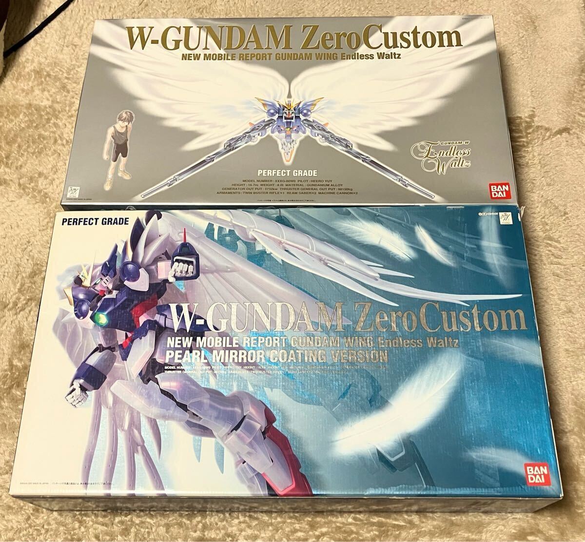 ◆2点セット◆PG 1/60 新機動戦記ガンダムW 「ウイングガンダムゼロカスタム」「パールミラーコーティングバージョン」◆バンダイ◆拍卖
