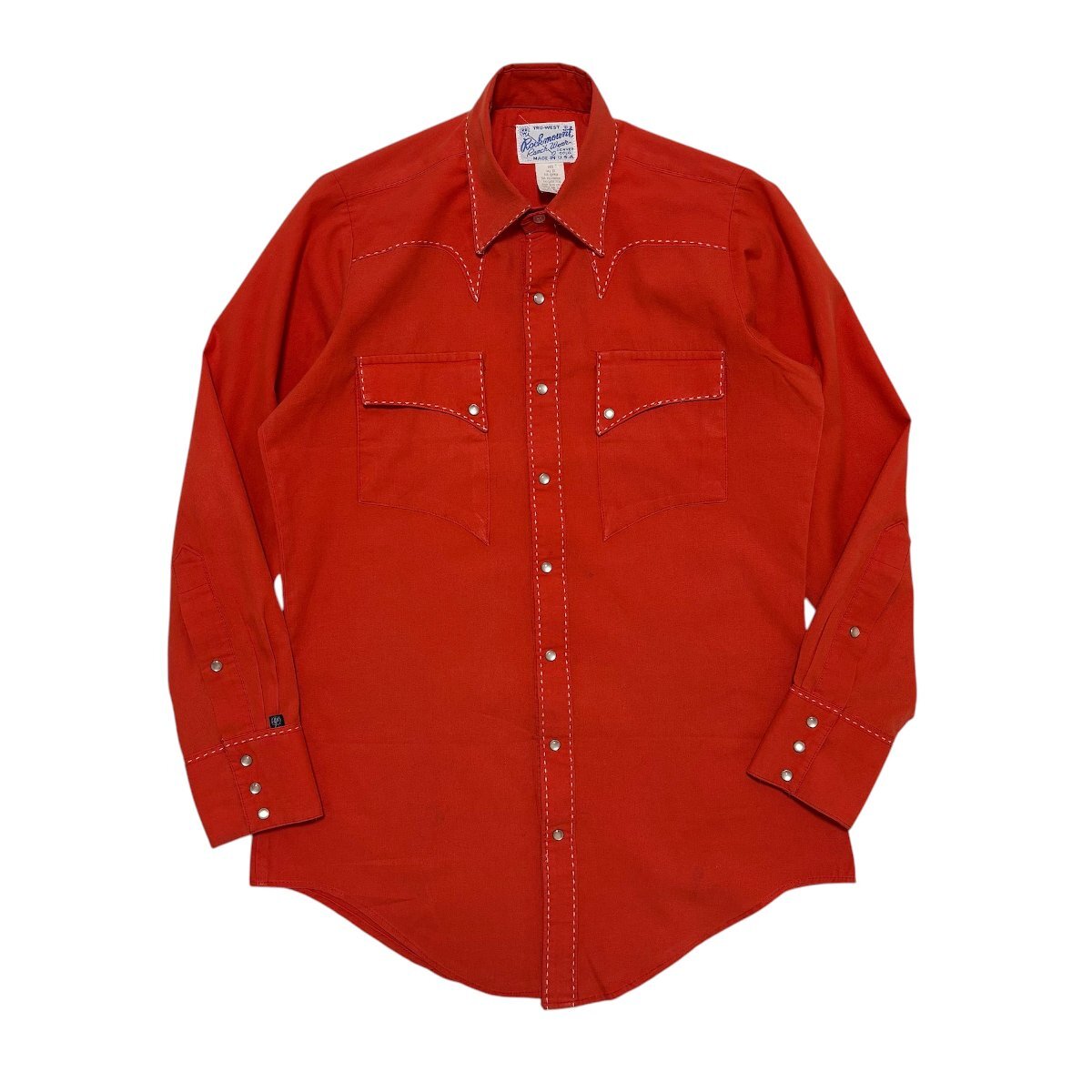 中古 ロックマウント ランチウエア Rockmount ウエスタンシャツ クリーニング済み 90s USA製 メンズS相当 赤拍卖