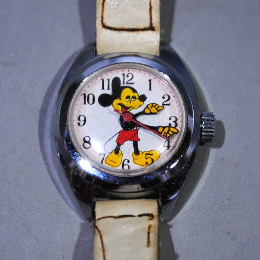 【売切り屋】希少レア ミッキーマウス 1960年代 手巻き 腕時計 ディズニー ビンテージ レトロ Mickey Mouse拍卖