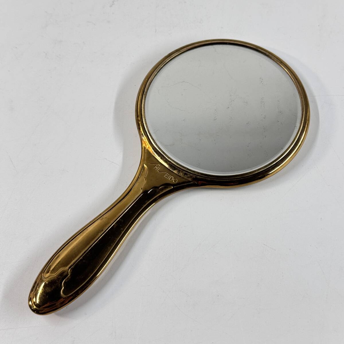 【62087Q】資生堂 SHISEIDO 椿会 ノベルティ 手鏡 ゴールド アール・デコ調 昭和レトロ ヴィンテージ 当時物 経年保管品 現状品拍卖