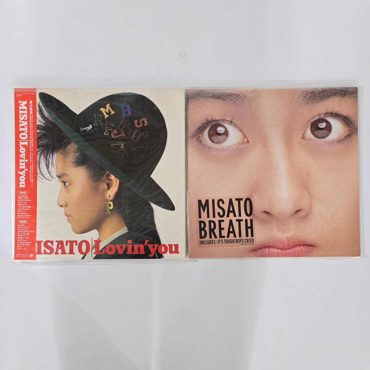 【60899K】渡辺美里 LOVIN'YOU BREATH J-POP LPレコード 2点 80年代 経年保管品 現状品拍卖