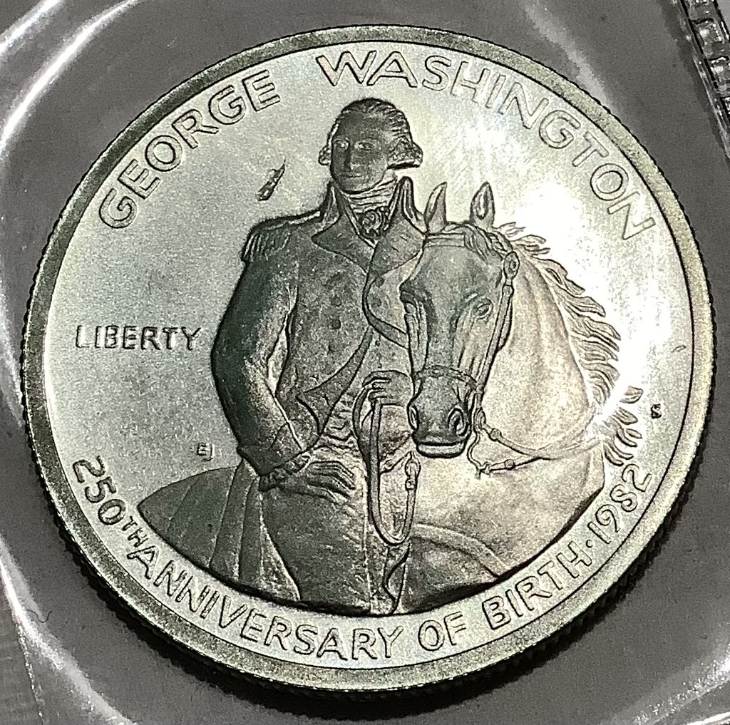アメリカ 1982 ワシントン大統領生誕250年記念銀貨 プルーフ 拍卖