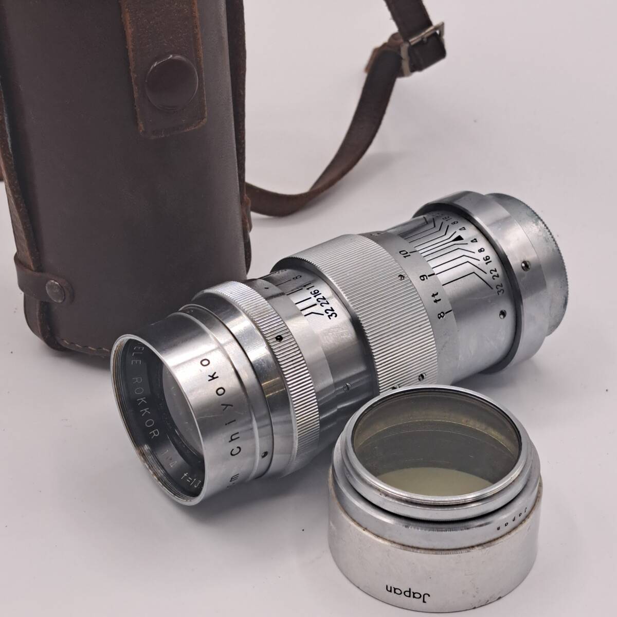 N39922A● Chiyoko TELE ROKKOR 1:4 f=13.5cm レンズ 千代田光学 テレロッコール アンティーク コレクション レトロ ヴィンテージ拍卖