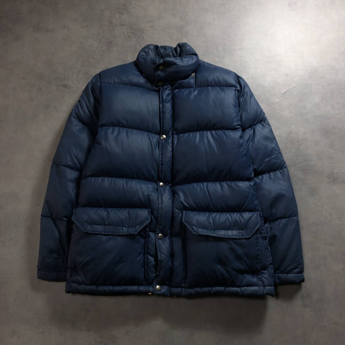 GQ1448◇THE NORTH FACE : 茶タグ ヴィンテージ ダウンジャケット◇XSブルー フード欠品 ノースフェイス拍卖