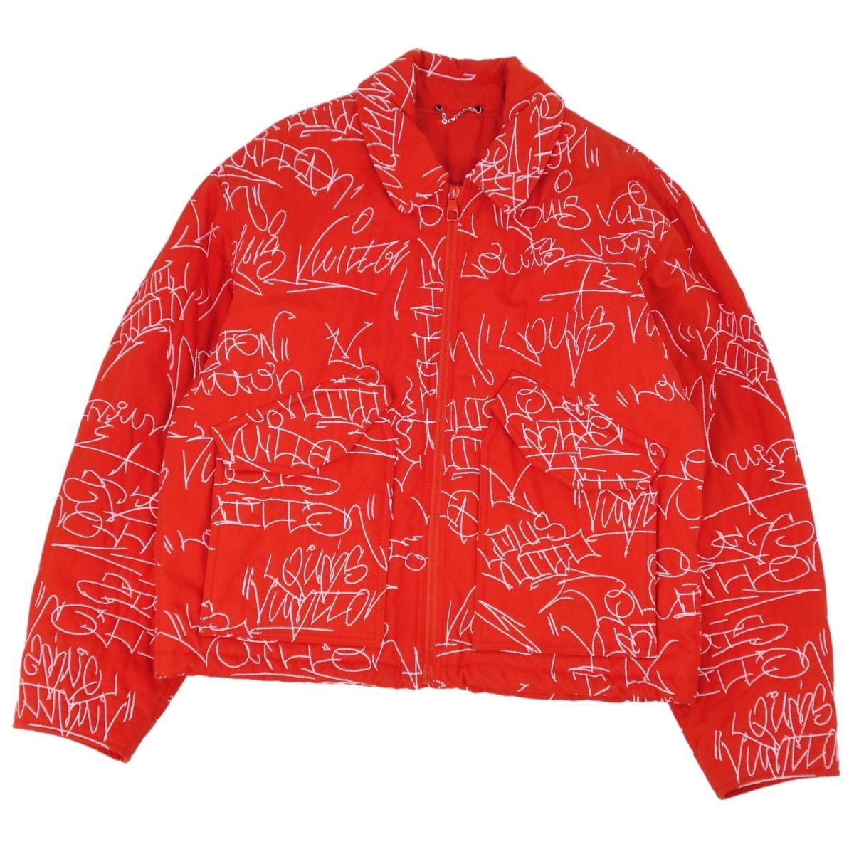 極美品 ルイヴィトン LOUIS VUITTON ジャケット 22AW エンブロイダードボンバー アウター メンズ 48(M相当) オレンジ cf12de-rm10e28535拍卖