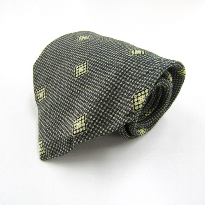 タケオキクチ ブランド ネクタイ チェック柄 ドット スクエア柄 シルク 日本製 PO メンズ ネイビー TAKEOKIKUCHI拍卖