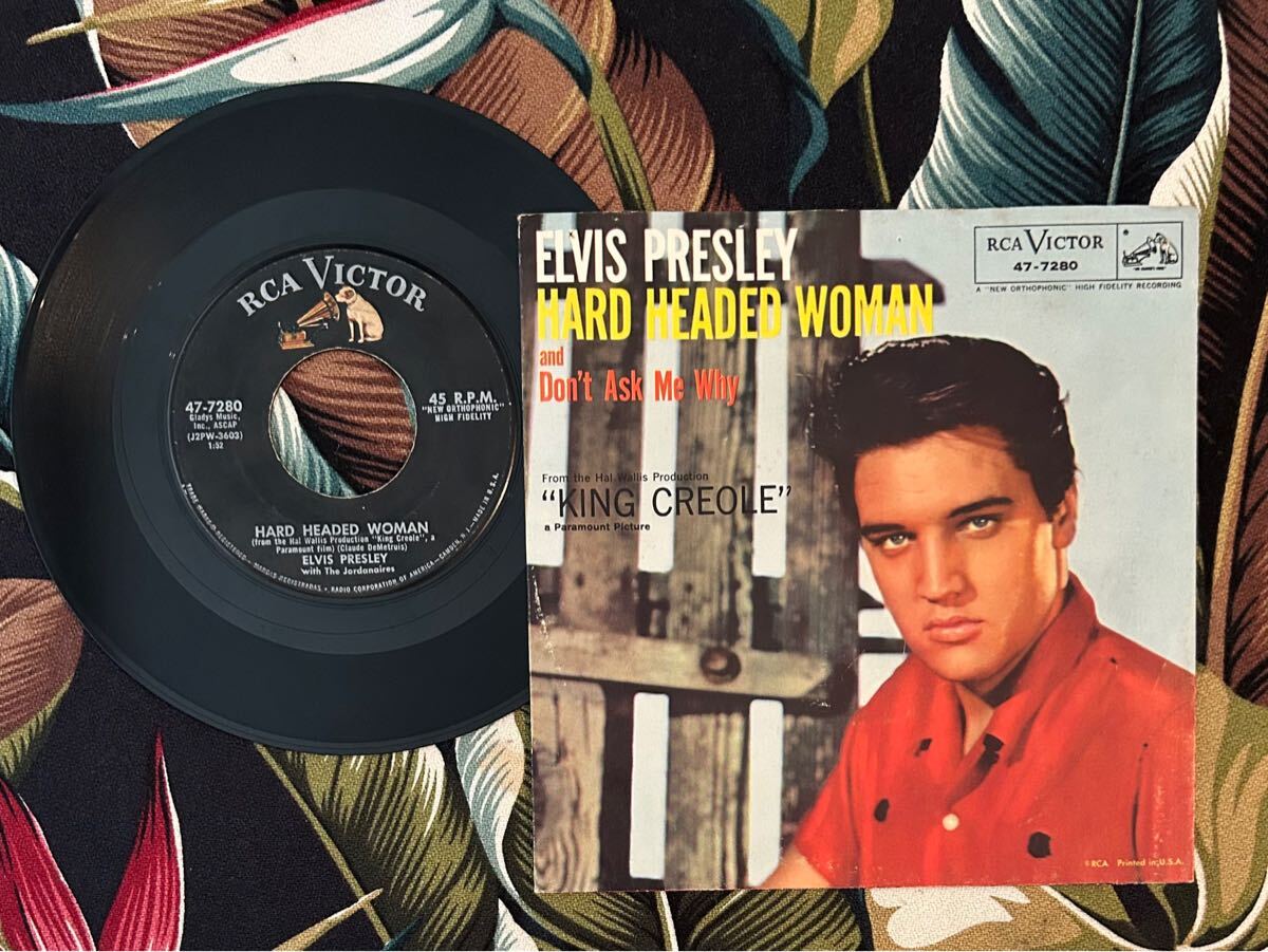 Elvis Presley With The Jordanaires 1958 US Original 7inch Hard Headed Woman / Don't Ask Me Why .. ロカビリー 拍卖
