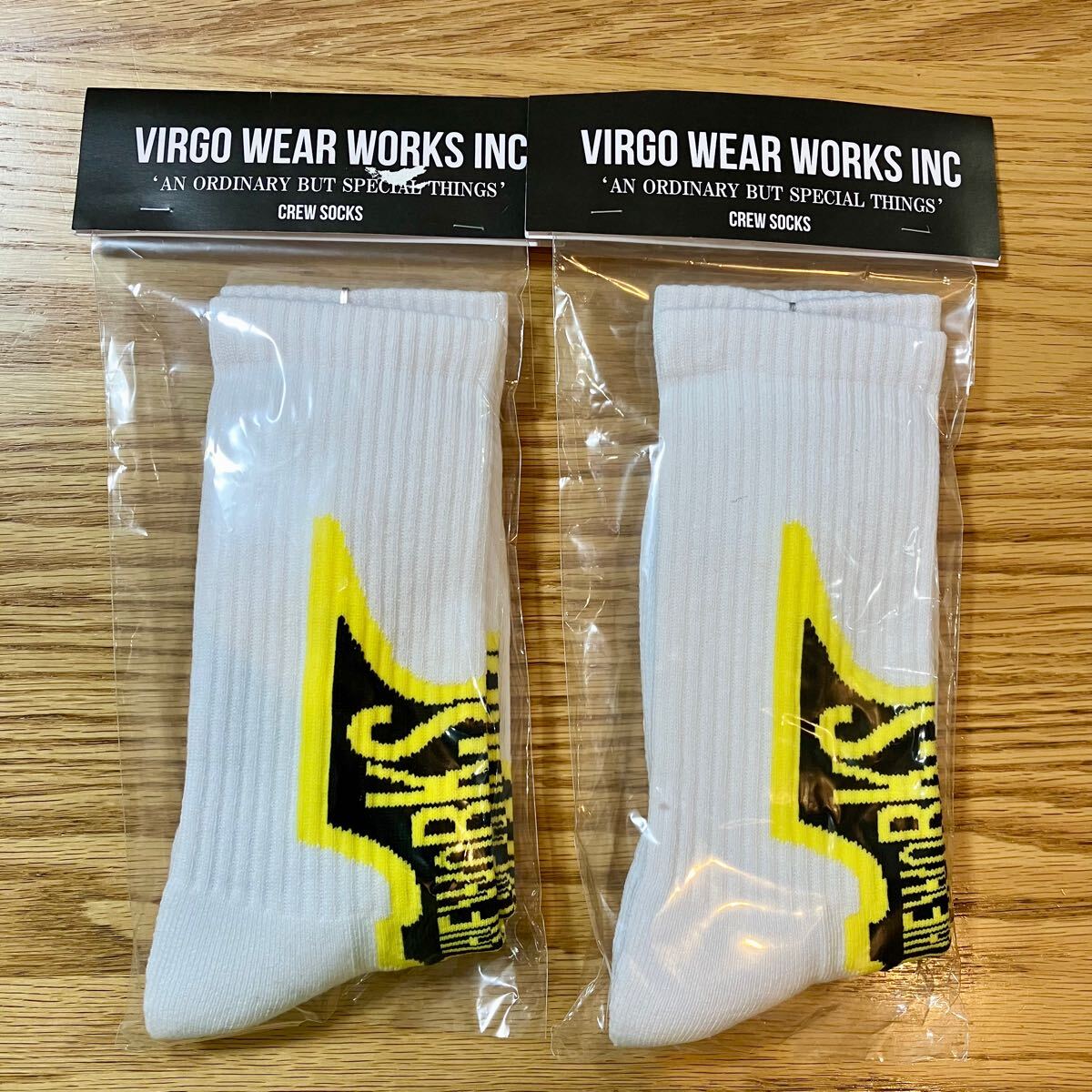¥4400 即決 新品 VIRGOwearworks ソックス 2足セット ヴァルゴ VGW ホワイト 白 メンズ リブソックス 靴下 25cm 26cm 27cm 28cm 日本製拍卖