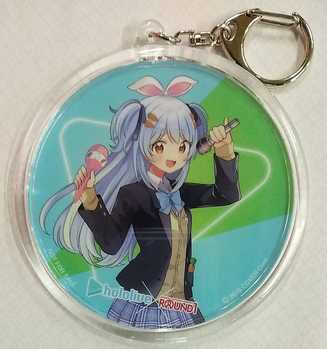 ホロライブ ラウンドワン トレーディングアクリルキーホルダー 兎田ぺこら 等身・カラオケver.[hololive ROUND1 Usada Pekora Keychain拍卖