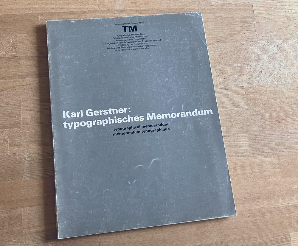 Karl Gerstner / Typographical Memorandum 1972拍卖