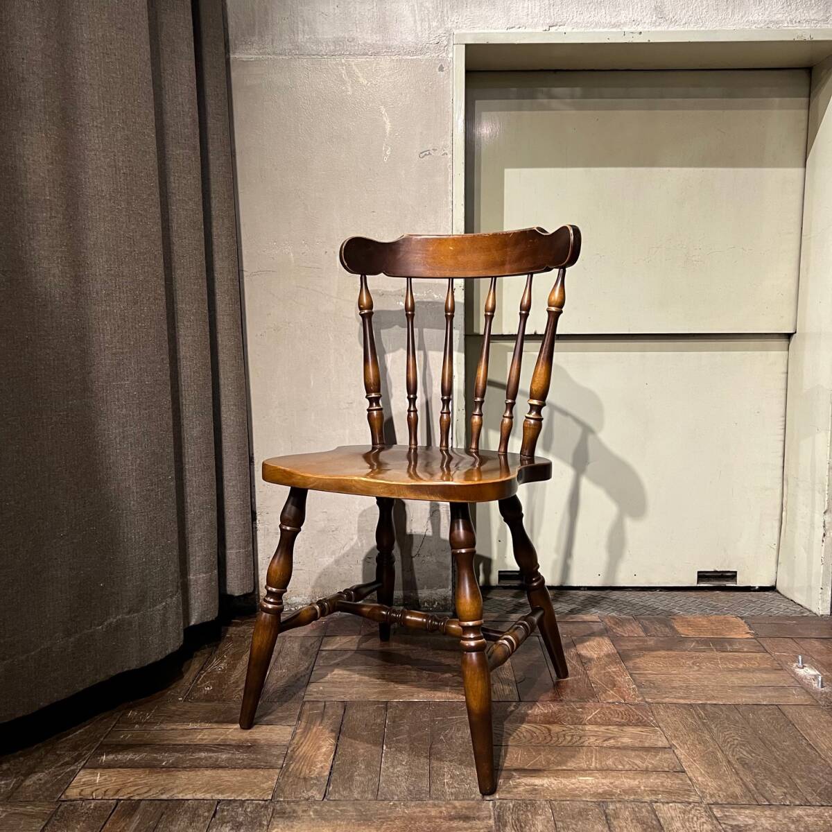 Vintage HIDA 穂高 Windsor Chair 飛騨産業 キツツキ 70s 80s ウィンザーチェア コムバック ダイニングチェア 日進木工 柏木工 シラカワ E拍卖