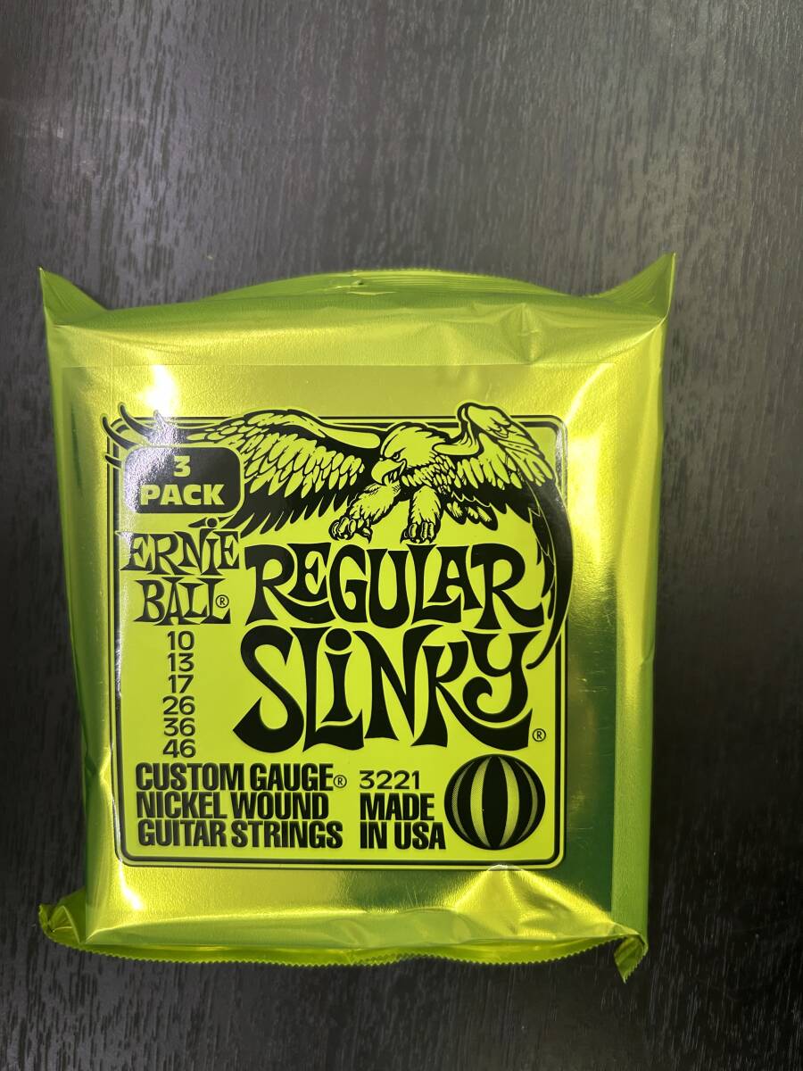 アーニーボール 3221 レギュラースリンキー 10-46 エレキギター弦 3パックセット拍卖