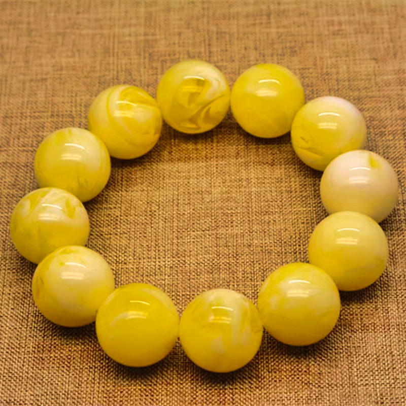 特価!! 20240914-84 §美しい百花蜜蝋(ひゃっかみつろう)の腕輪 16MM 14珠拍卖