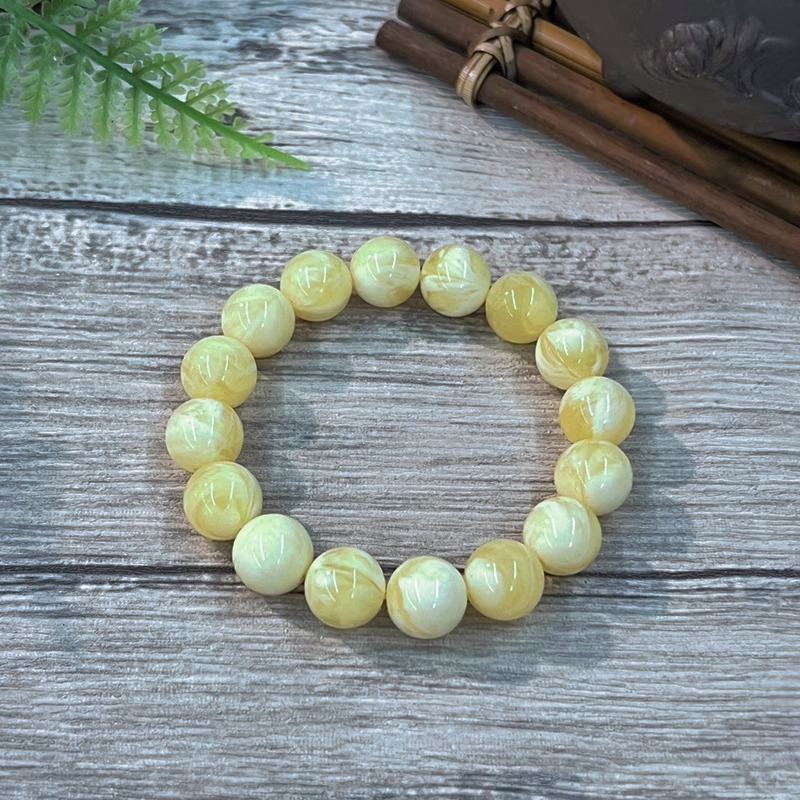 20240914-84 §美しい百花蜜蝋(ひゃっかみつろう)の腕輪 12MM 16珠拍卖