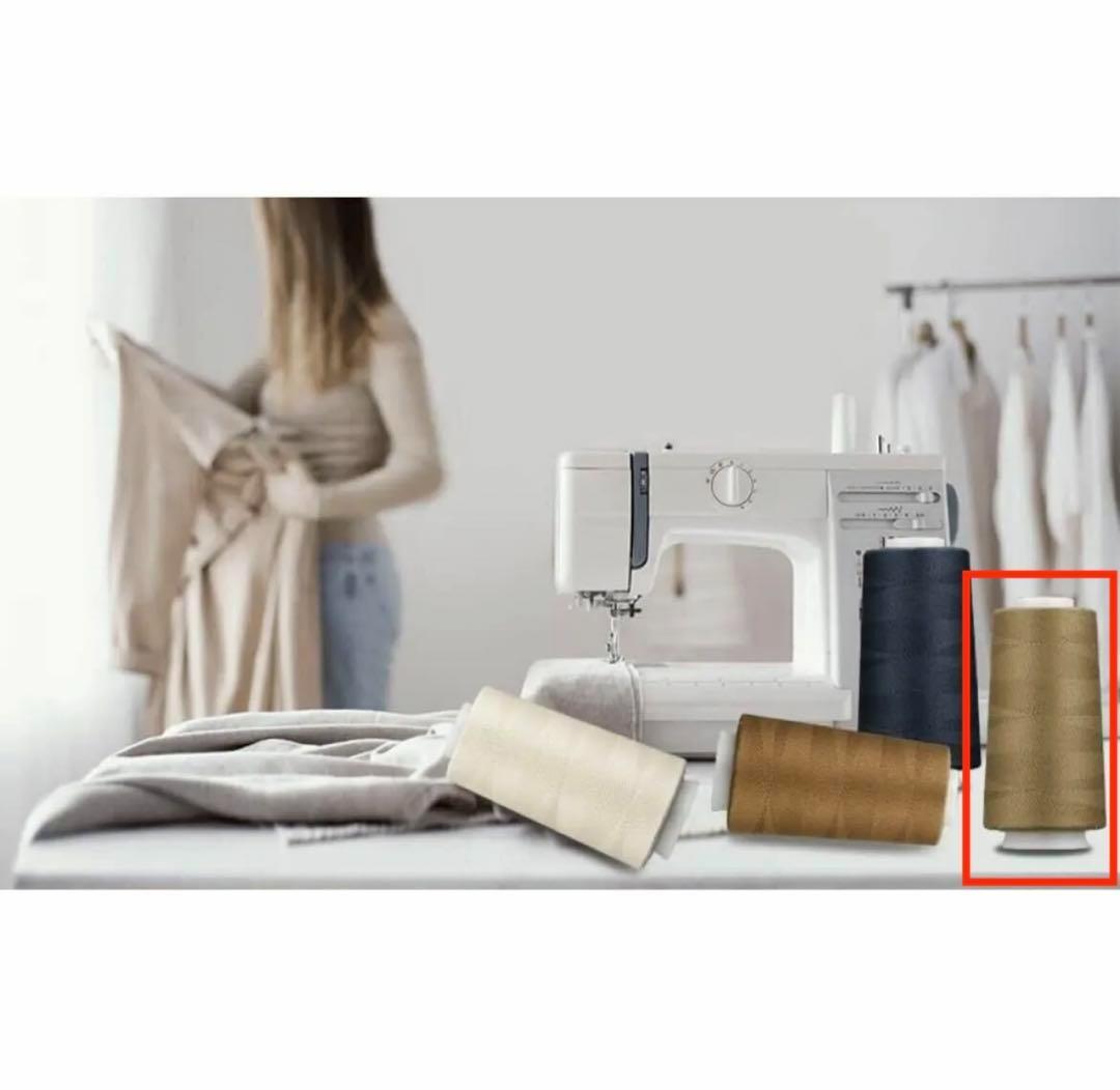 ミシン糸 左撚り 茶色 3000m巻 / 4個セット 373 K56拍卖