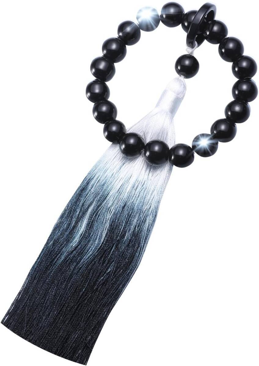 数珠 念珠 男性用 葬儀 葬式 法事 法要 すべての宗派で使える 略式数珠 子供 職人手作り 数珠袋付き (黒) J94拍卖