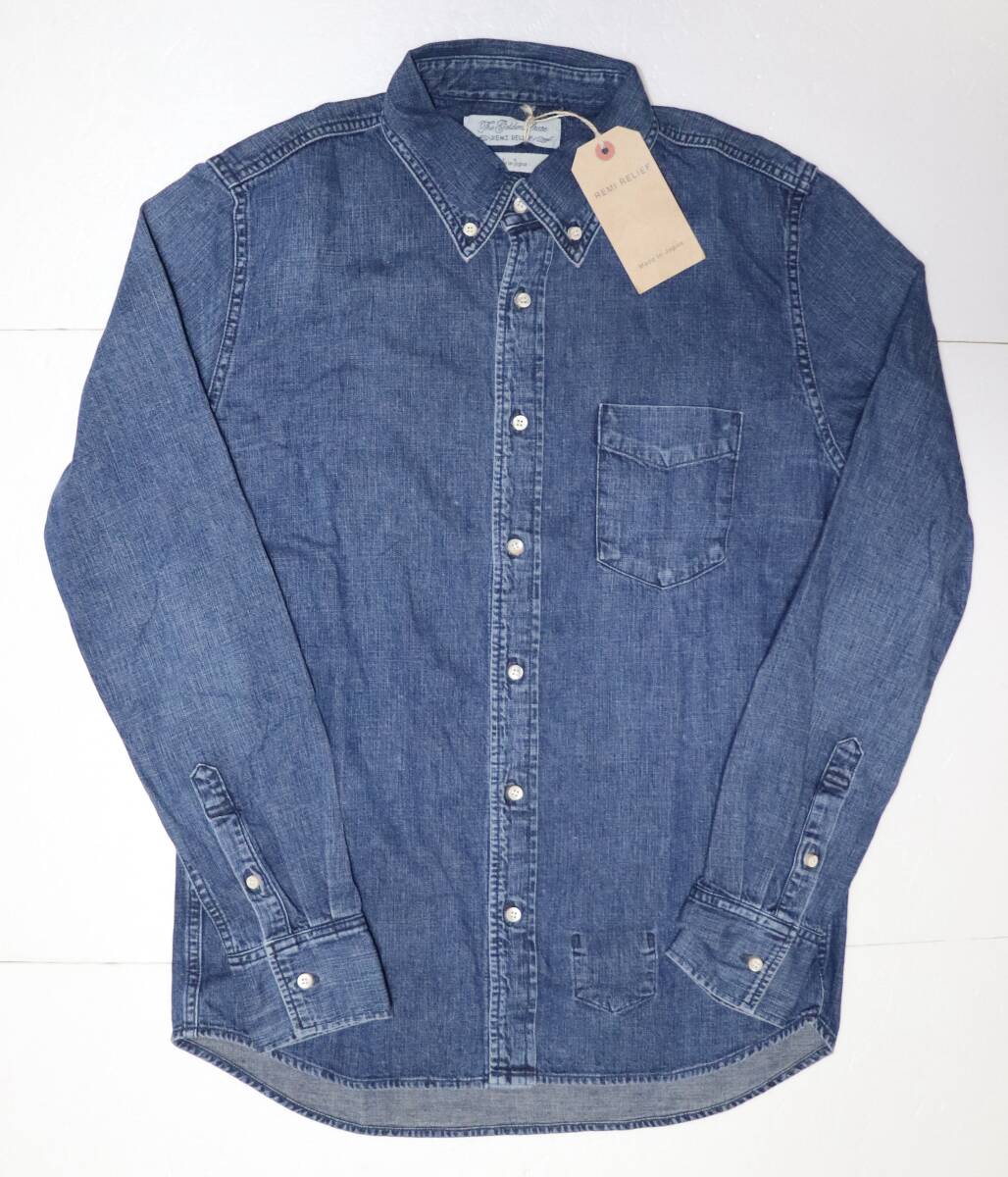 定価22000 新品 本物 REMI RELIEF デニム シャツ L RN2005SD レミレリーフ 1045拍卖
