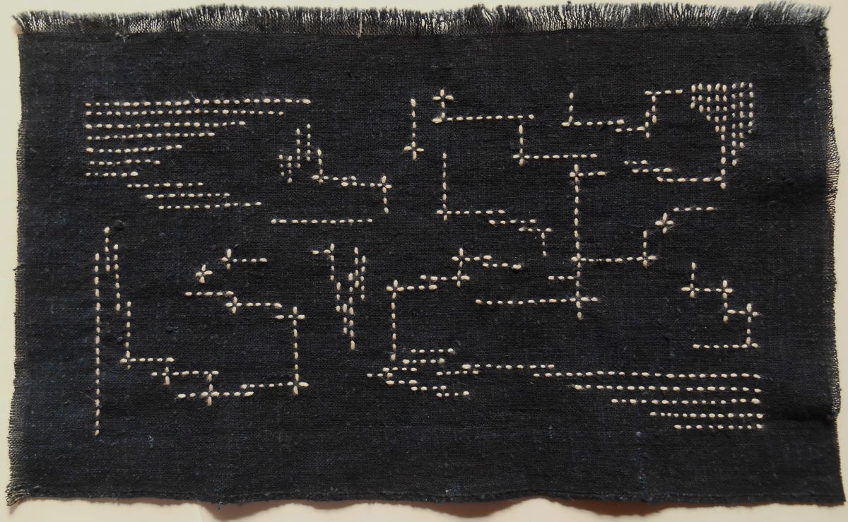 <104>刺し子 手刺し 古布藍染木綿 手作り材料に拍卖