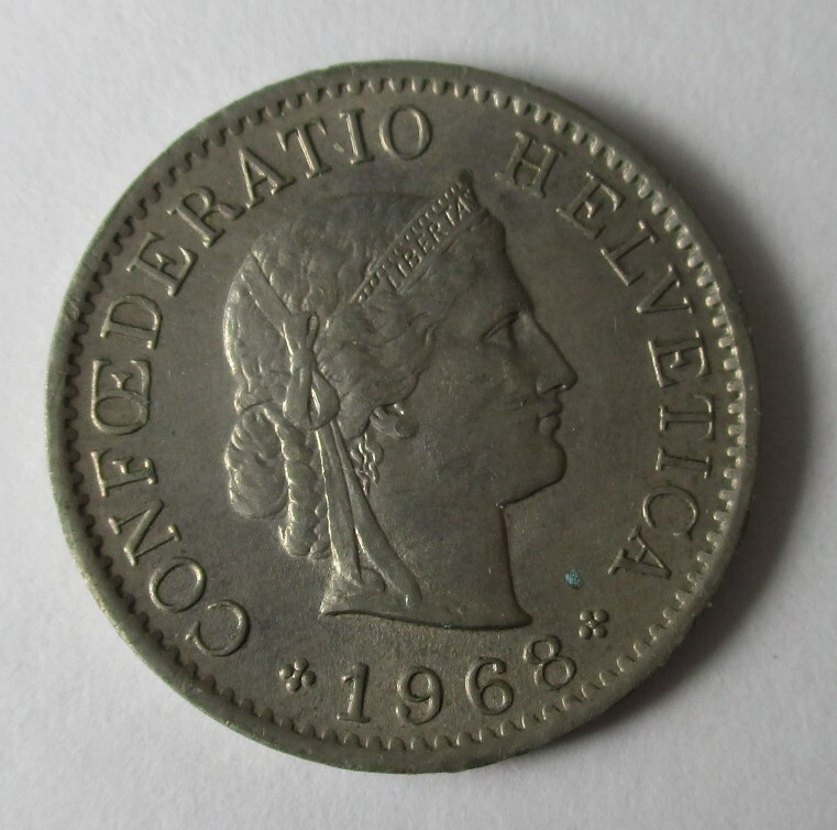 M-839 スイス 5ラッペン硬貨 コイン 1968 拍卖