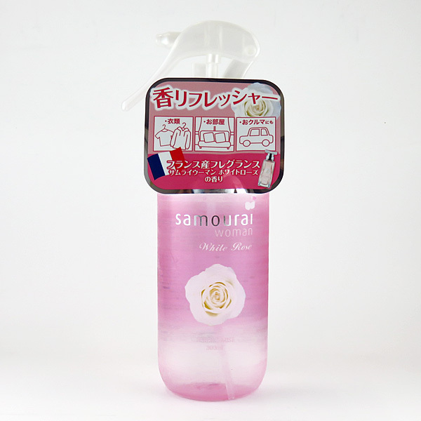 サムライウーマン ファブリックミスト ホワイトローズ 300ml フローラル 香水 芳香剤 フレグランス 消臭 除菌 SPRジャパン 23464拍卖