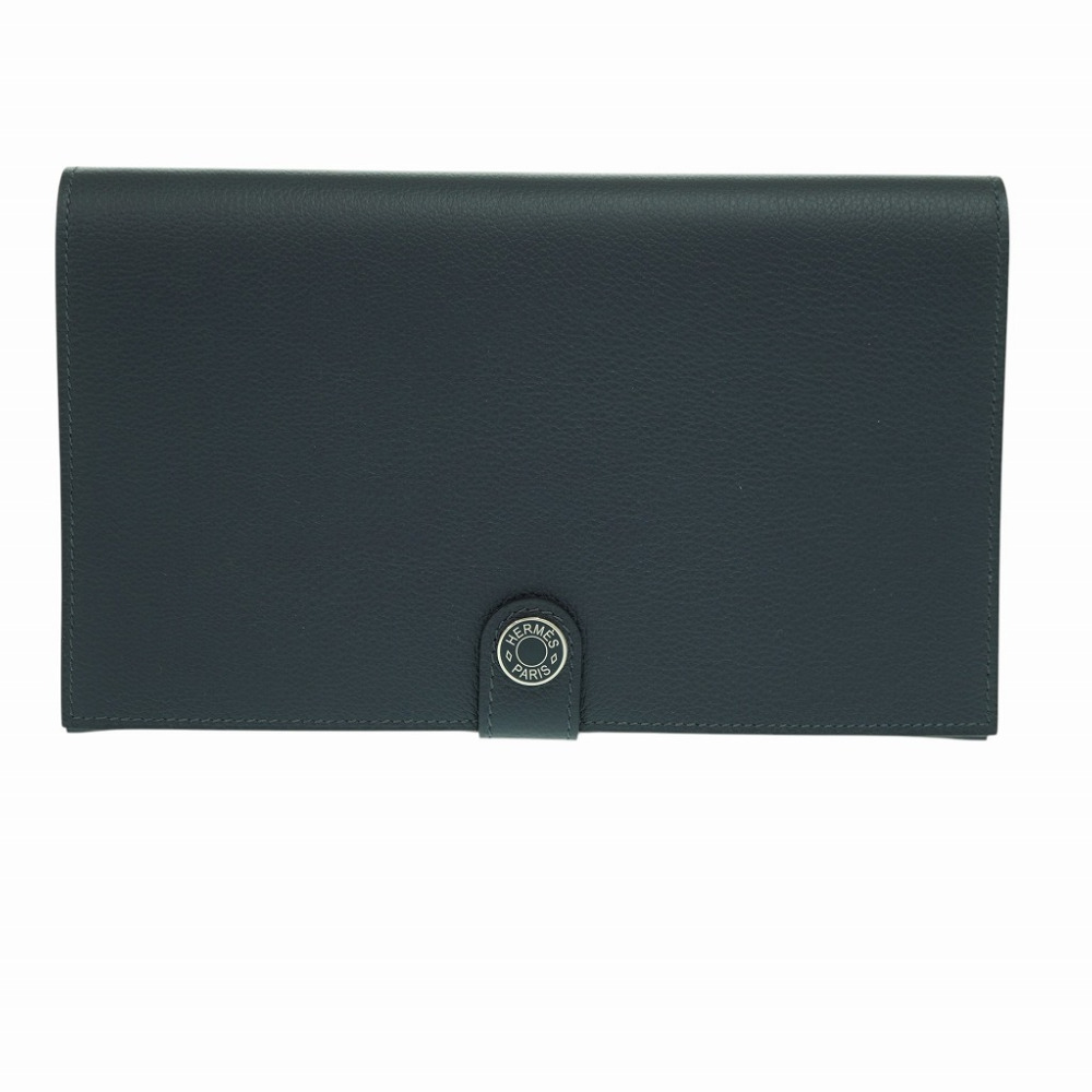 新品同様 エルメス R.M.S トゥタンマン エバーカラー ブルーニュイ B刻印(2023年製) 長財布 0912 HERMES拍卖