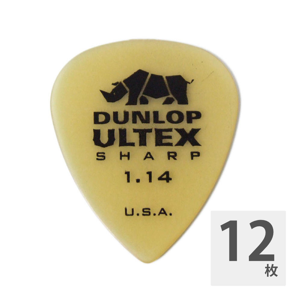 ギターピック 12枚 セット ジムダンロップ 1.14mm 433R ULTEX SHARP JIM DUNLOP ジムダン拍卖