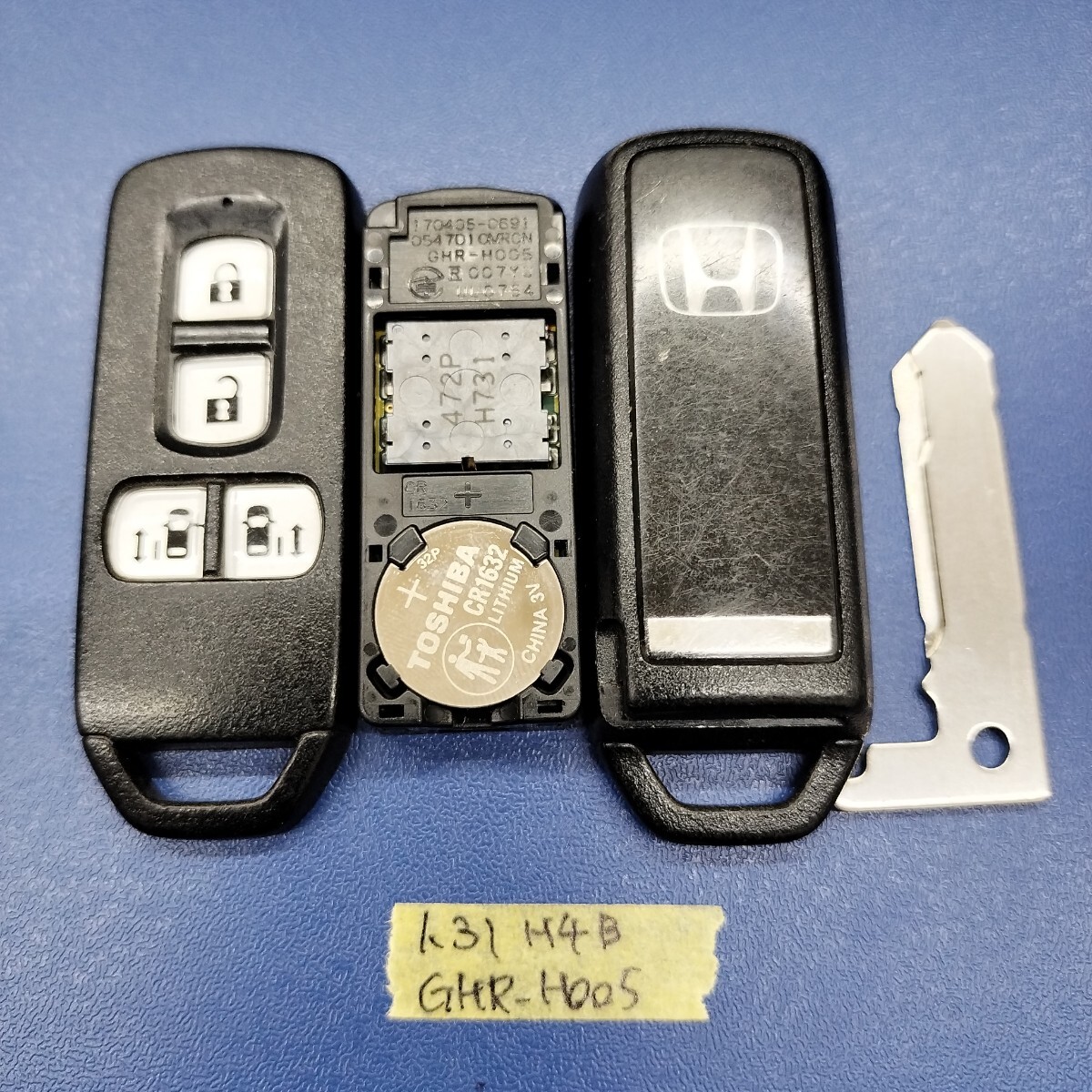 ホンダ N-BOX 純正 スマートキー GHR-H005 007YUUL0754 JF1 JF2 N-BOXカスタム Nボックス カスタム 4ボタン 両側電動スライド 1.31拍卖