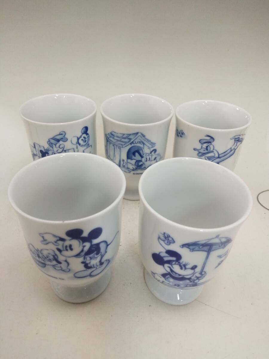 0114-0001 中古★ディズニーキャラクター ミッキーマウス 他 湯呑 5個おまとめ 拍卖
