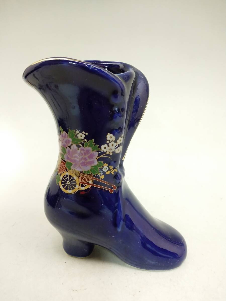 0212-0009 中古★ブーツの一輪挿し レア 雑貨 和風 焼不明拍卖