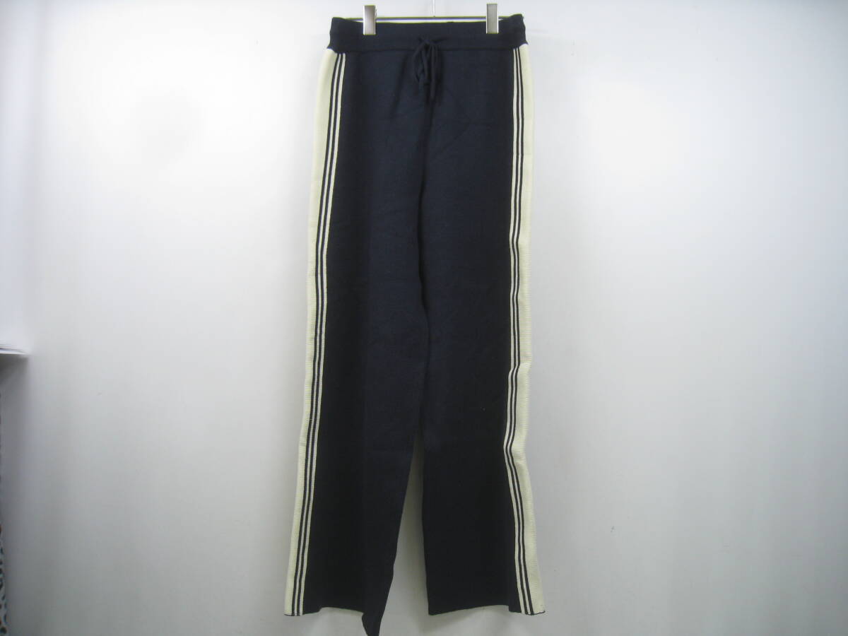 RODEO CROWNS WIDE BOWL ロデオクラウンズワイドボウル RCWB ニットパンツ サイドライン ボトムス 紺 ネイビー サイズFREE拍卖