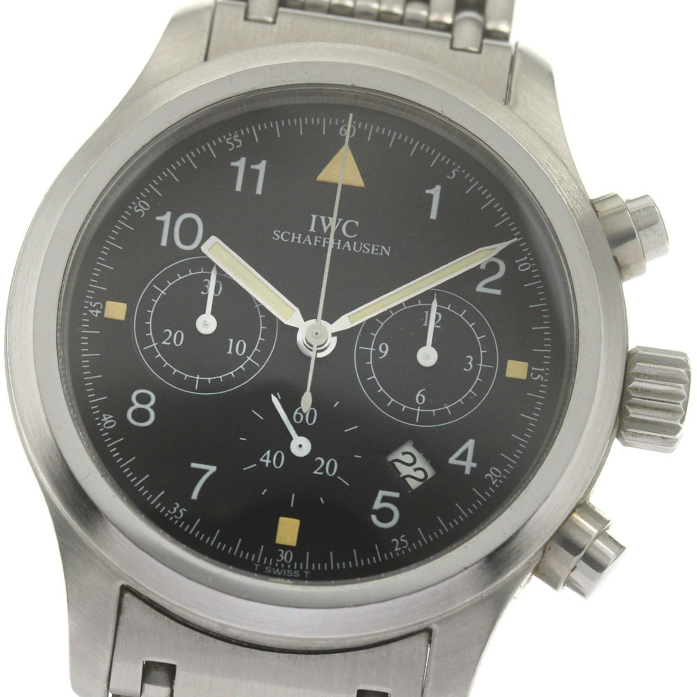 IWC IWC SCHAFFHAUSEN IW374102 フリーガー デイト クロノグラフ クォーツ メンズ 保証書付き_862382拍卖