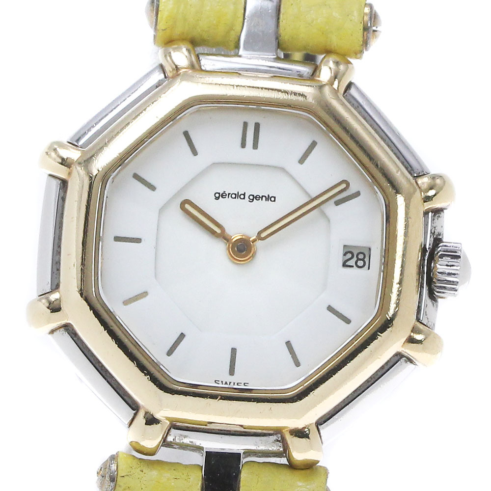 ジェラルドジェンタ Gerald Genta 2899 711 OAB YGベゼル デイト クォーツ レディース _864995【ev20】拍卖
