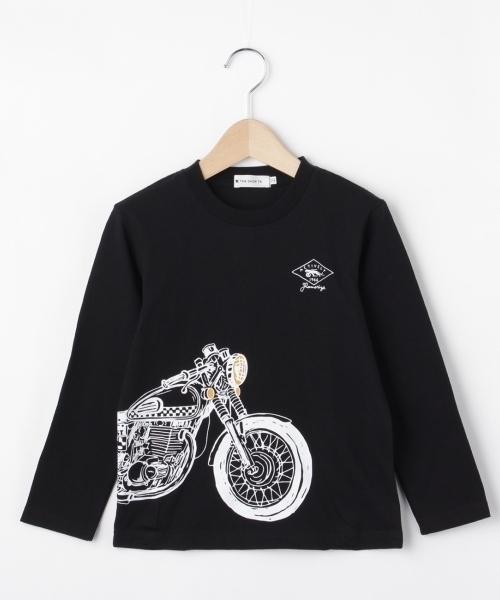 新品 THE SHOP TK モーターバイクグラフィックTシャツ ブラック(019) 150cm拍卖