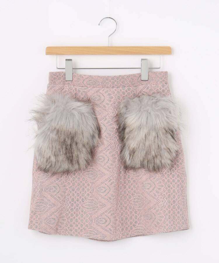 新品 Clear ファー付きポケットミニスカート ピンク(072) 99(フリー) 定価3938円拍卖