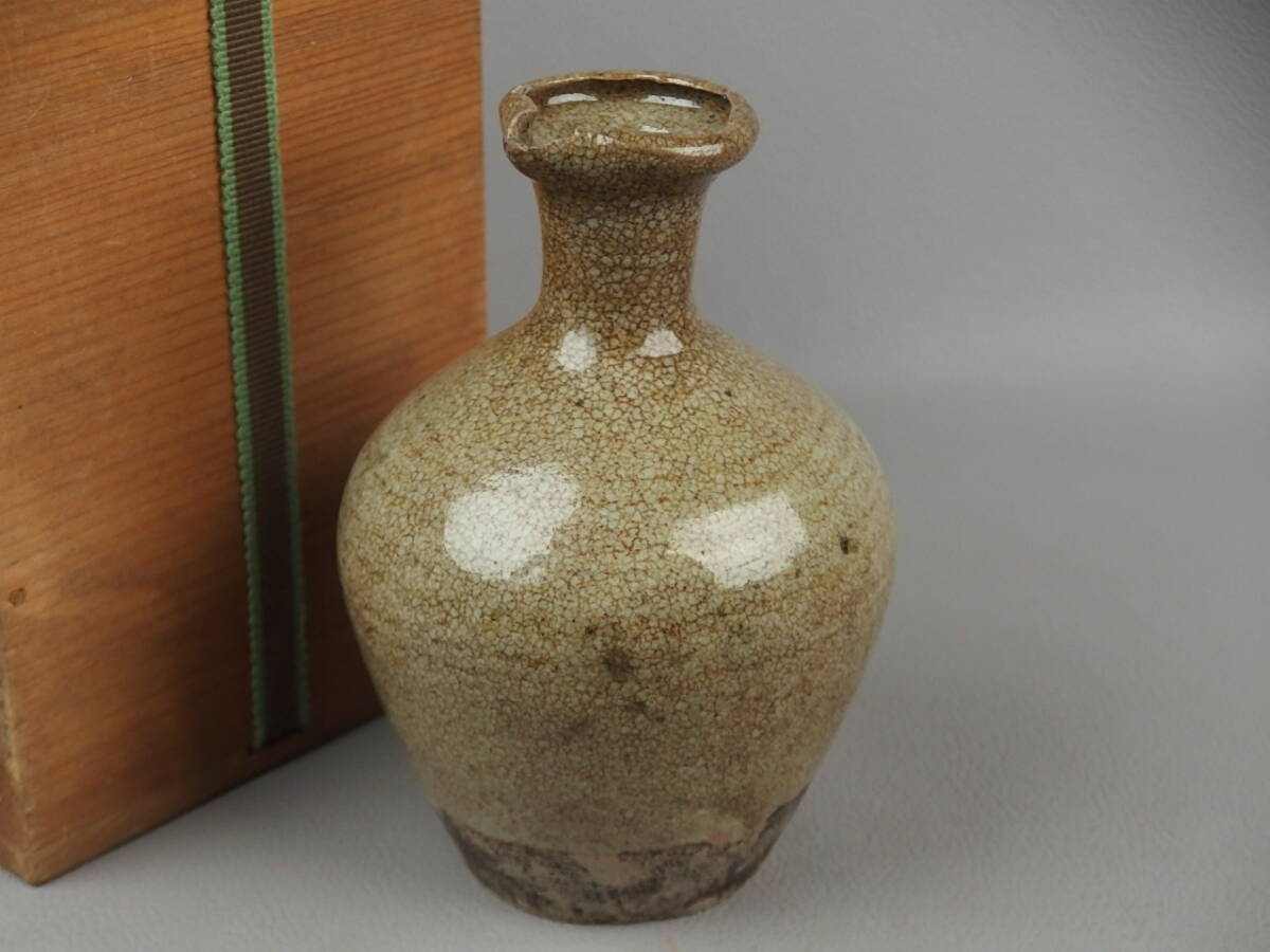 【骨董・茶道具】★古い 瀬戸焼 古瀬戸★★鳶口徳利 fr055vb.8 酒器 和食器 懐石道具拍卖