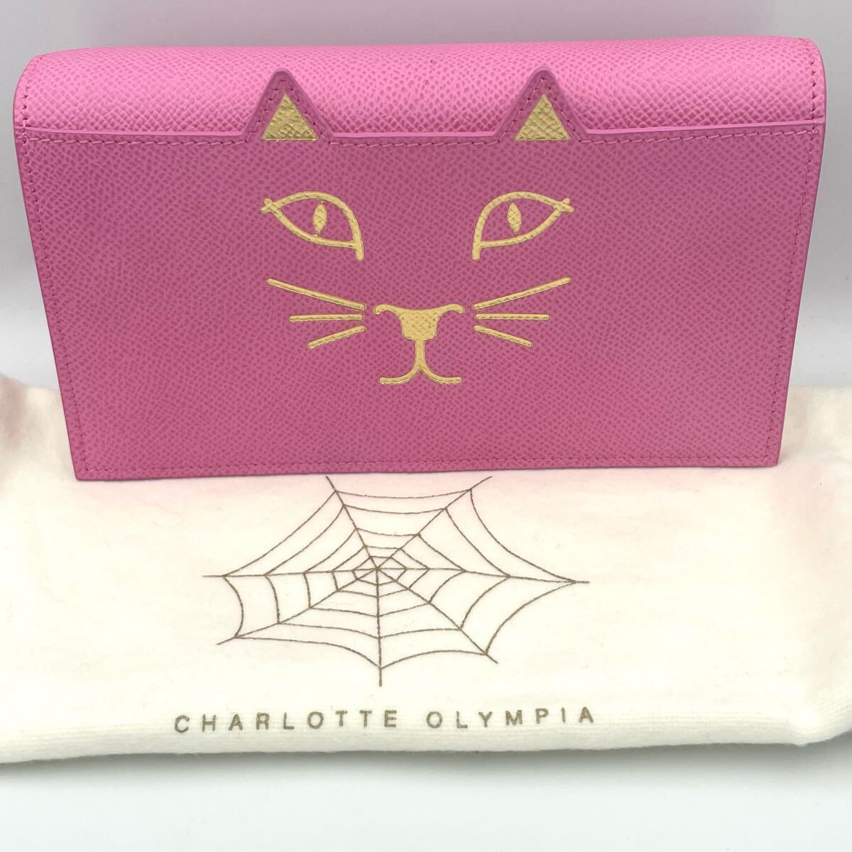 新品未使用 CHARLOTTE OLYMPIA シャーロット オリンピア ショルダーバッグ ポシェット キャット 猫 ピンク拍卖