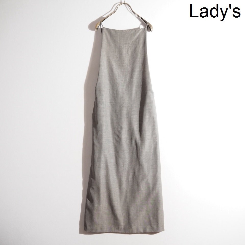 P6010P ●AURALEE オーラリー● TROPICAL WOOL KID MOHAIR DRESS ウールモヘア キャミソールワンピース グレー 2 A24SD07WM 春夏 rb mks拍卖