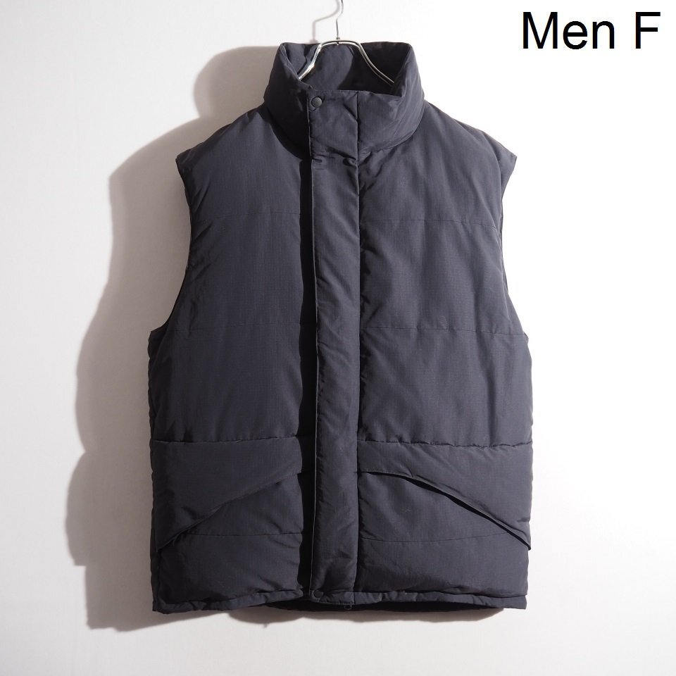 P6106P ▼RE-PURPOSE リパーパス L'ECHOPPE レショップ▼ リップストップナイロン ビッグ ダウンベスト ネイビー 秋冬 rb mks拍卖