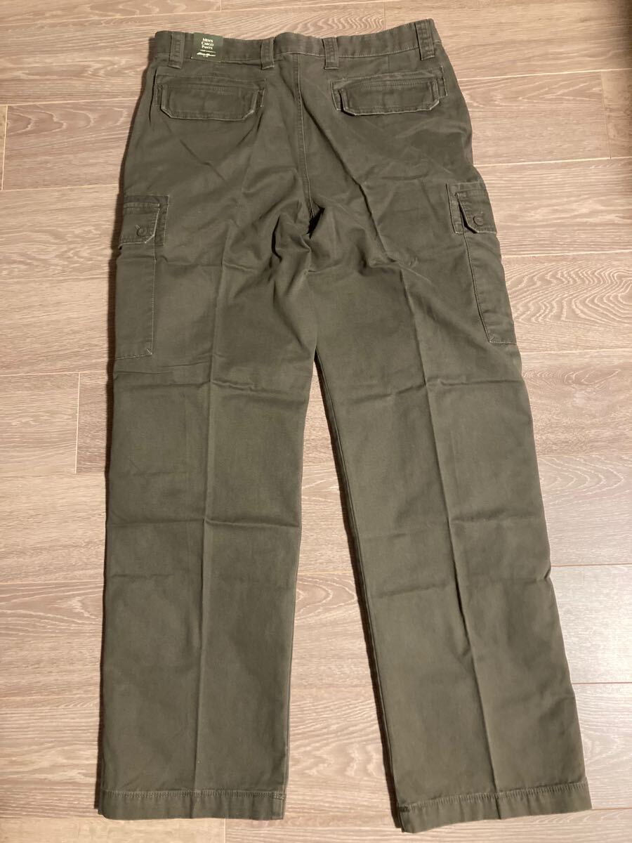 新品未使用エディー・バウアーEddie Bauerカーゴパンツ34-34 モスグリーン アメリカ購入品拍卖