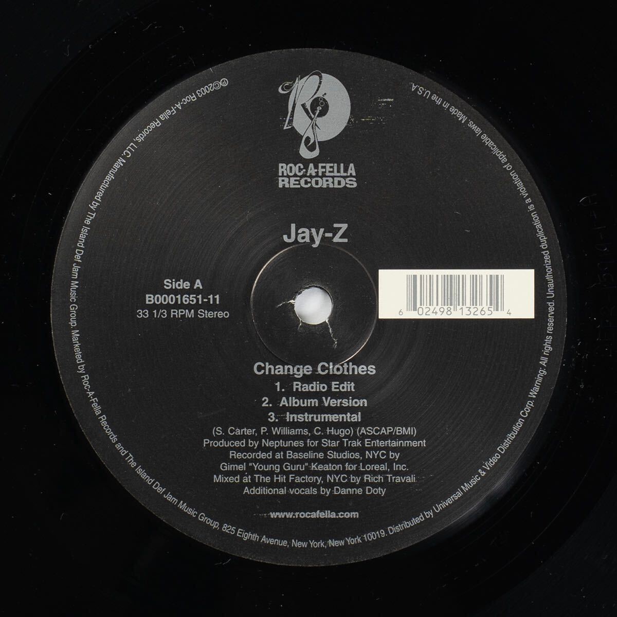 Jay-Z Change Clothes レコード拍卖