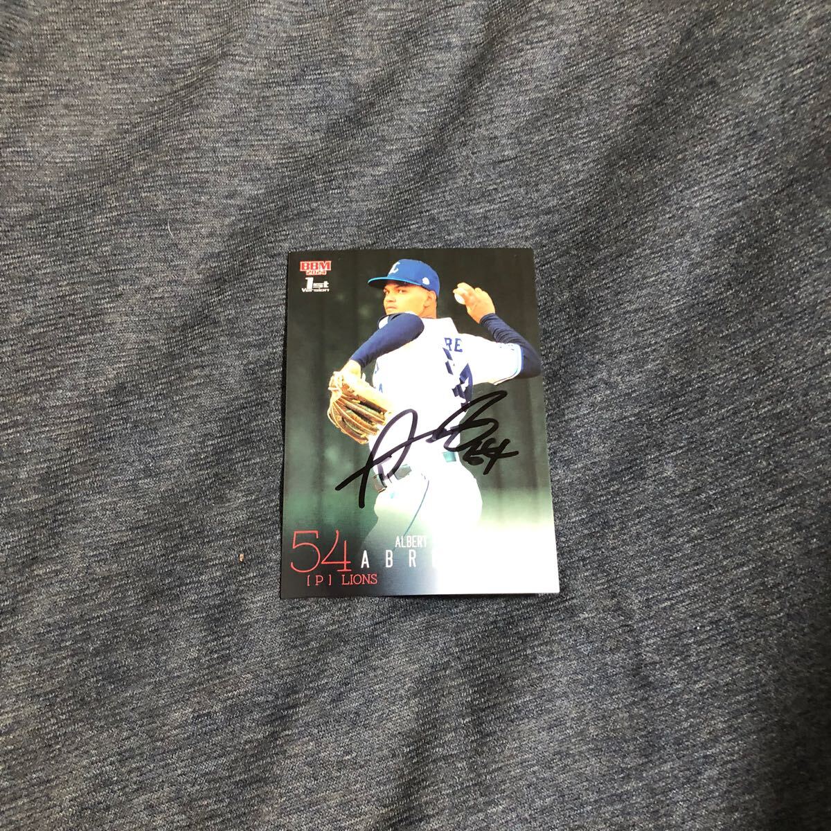 西武ライオンズ  アブレイユ  選手 直筆サインカード拍卖