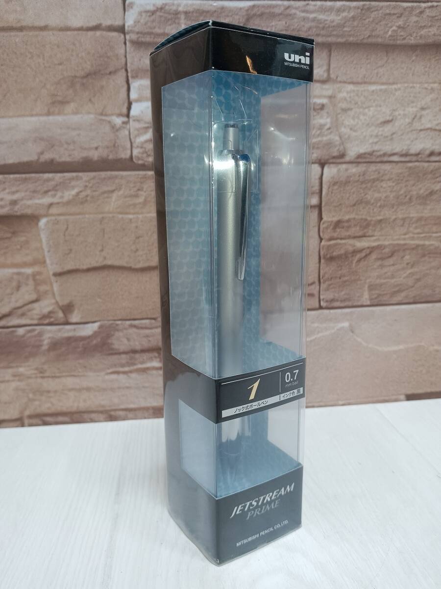 【未使用】UNI JETSTREAM PRIME ジェットストリームプライム 油性ボールペン ノック式 0.7mm 黒 SXN-2200-07 シルバー 文房具 筆記用具拍卖