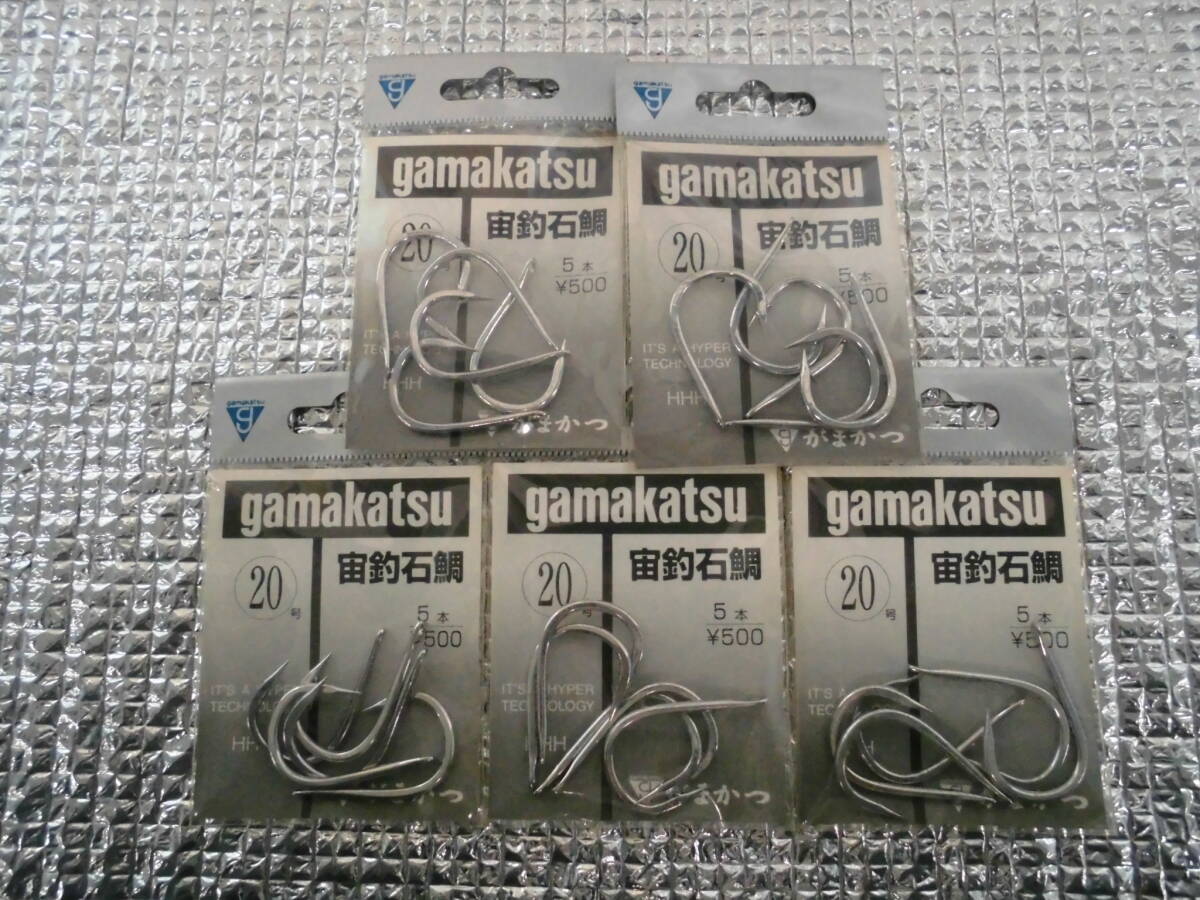 がまかつ★GAMAKATSU 宙釣石鯛20号 5枚セット 石鯛針拍卖