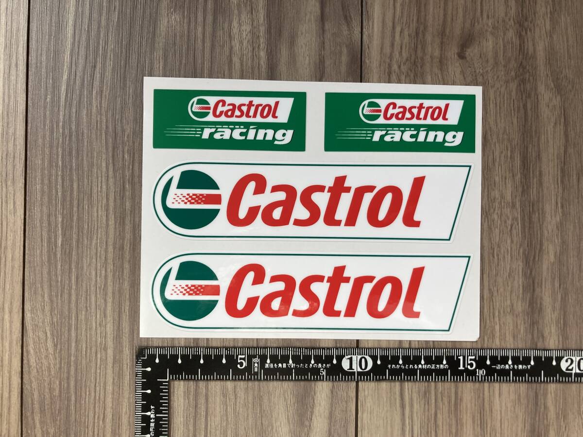 送料無料 Castrol Oil カストロール オイル ラミネート ステッカー セット 12 x 16cm拍卖