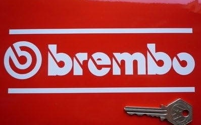 送料無料 BREMBO ブレンボ カッティング ステッカー ホワイト 180mm x 60mm拍卖