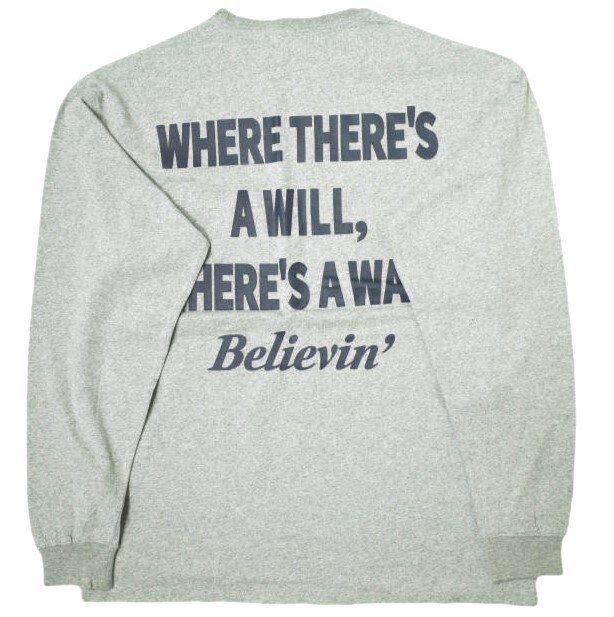 新品 Danke Schon ダンケシェーン バックロゴプリント ロングスリーブTシャツ UNS24035A L グレー 長袖 トップス g19521拍卖