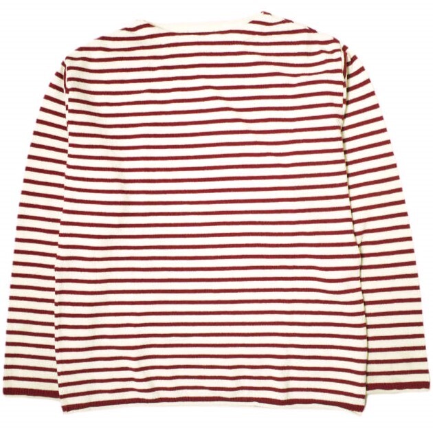 BATONER バトナー 21AW PILE WOOL BASQUE SHIRT パイルウールバスクシャツ BN-21FM-020 1 RED 長袖 ボーダー ボートネック ニット Tシャツ拍卖