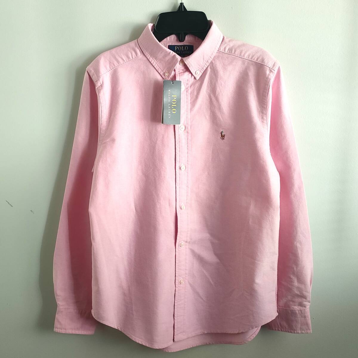 【新品】Polo Ralph Lauren★メンズMサイズ/170cm/ボーイズXL★大人もOK オックスフォードシャツ 長袖シャツ ボーイズ メンズ ピンク拍卖
